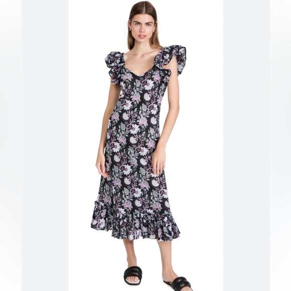 Mille Dresses & Skirts - Mille Resort Klara Tropical Night Floral Dress Size L NWT